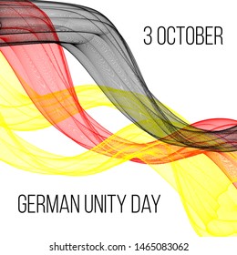 German unity day card concept. Vector illustration with colors of German flag