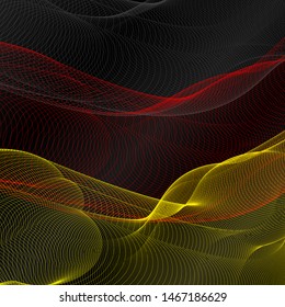 German unity day card concept. Vector illustration with colors of German flag