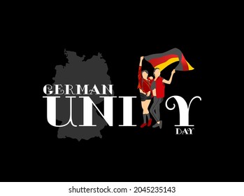 German Unity Day. Germany banner and poster design for social media and print media.