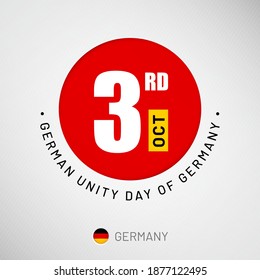 German unity day in Germany celebration on 3rd October, Artistic typographic background for social media website promotion