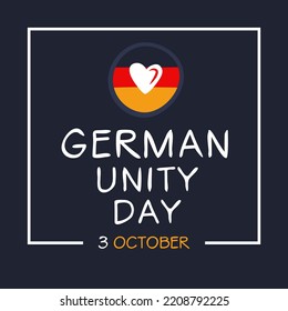 German Unity Day, held on 3 October.