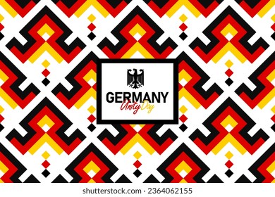 German Unity Day seamless pattern with the Germany flag colors, unity day background