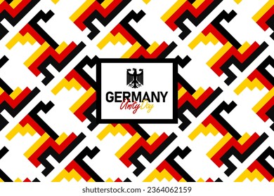 German Unity Day seamless pattern with the Germany flag colors, unity day background