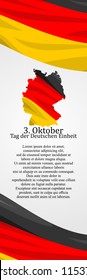 German unity day (Tag der Deutschen Einheit) vector illustration. Suitable for greeting card, poster and banner.