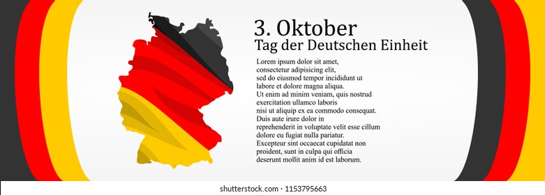 German unity day (Tag der Deutschen Einheit) vector illustration. Suitable for greeting card, poster and banner.