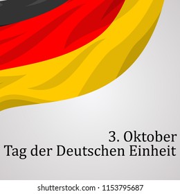 German unity day (Tag der Deutschen Einheit) vector illustration. Suitable for greeting card, poster and banner.