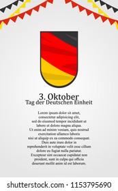 German unity day (Tag der Deutschen Einheit) vector illustration. Suitable for greeting card, poster and banner.