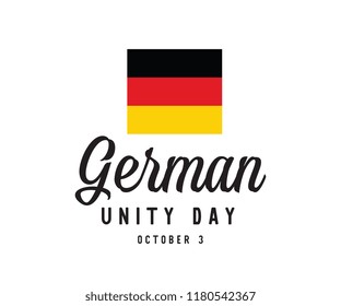 German Unity day - Tag der Deutschen Einheit. October 3rd. Typography vector design.