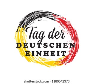 German Unity day - Tag der Deutschen Einheit. October 3rd. Typography vector design.