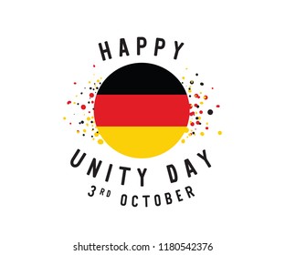 German Unity day - Tag der Deutschen Einheit. October 3rd. Typography vector design.