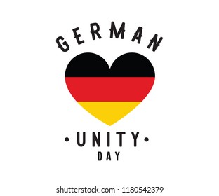 German Unity day - Tag der Deutschen Einheit. October 3rd. Typography vector design.