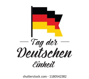 German Unity day - Tag der Deutschen Einheit. October 3rd. Typography vector design.