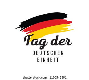 German Unity day - Tag der Deutschen Einheit. October 3rd. Typography vector design.