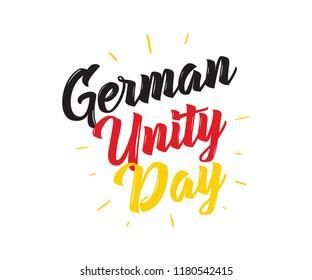 German Unity day - Tag der Deutschen Einheit. October 3rd. Typography vector design.