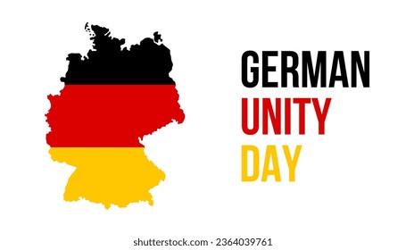 German Unity day. Tag der Deutschen Einheit. October 3rd. Typography vector design.