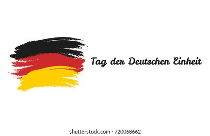 German Unity Day Vector illustration. Germany flag, banner.