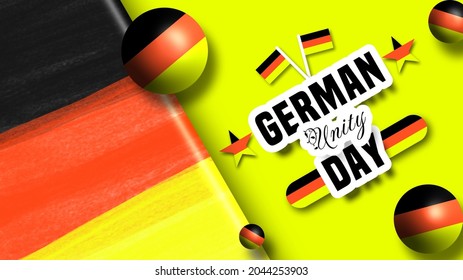 German Unity Day Vector Poster