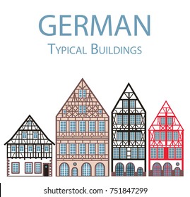 German vector illustration flat design typical buildings houses old style timber framing city town landscape skyline medieval rural post and beam Germany Munich Frankfurt Berlin
wooden exterior logs 