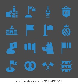 german web icons. Oktoberfest and Flag, Flag and Villarreal symbol, vector signs