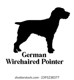 German Wirehaired Pointer Dog silhouette dog breeds logo dog monogram logo dog face vector