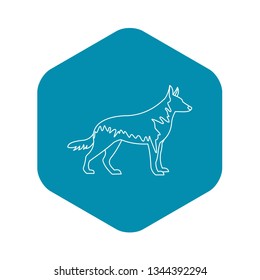German wolfhound icon. Outline illustration of german wolfhound vector icon for web