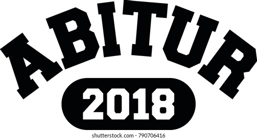 German word for High School Certificate 2018 round