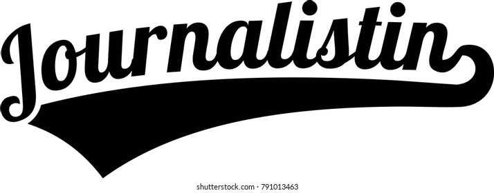 German word for journalist with retro style female
