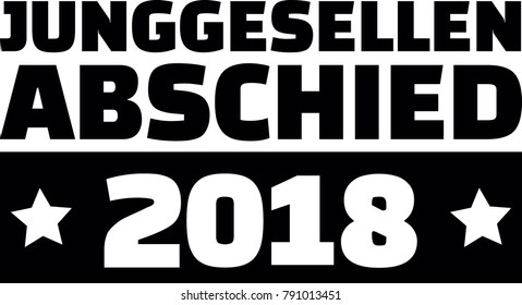 German word for stag night 2018 black and white with stars