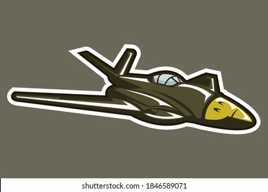 german world war II fighter jet vector illustration