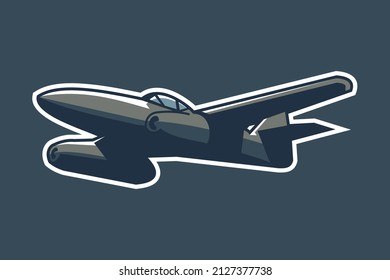 german world war II fighter jet vector illustration