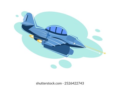 german world war II fighter jet vector illustration