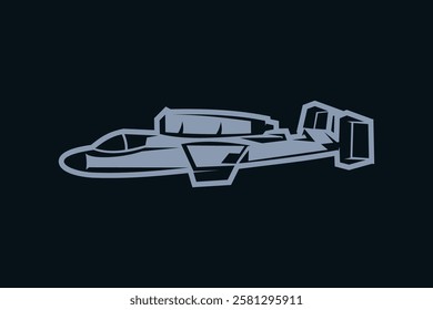 german world war II fighter jet vector illustration. simple icon