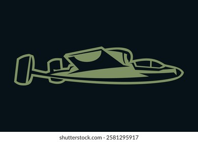 german world war II fighter jet vector illustration. simple icon