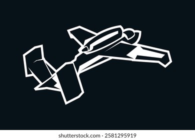 german world war II fighter jet vector illustration. simple icon