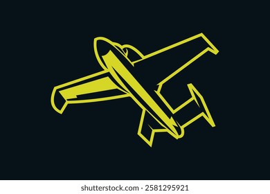 german world war II fighter jet vector illustration. simple icon