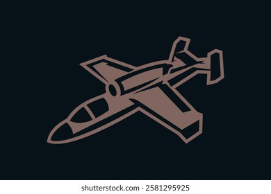 german world war II fighter jet vector illustration. simple icon