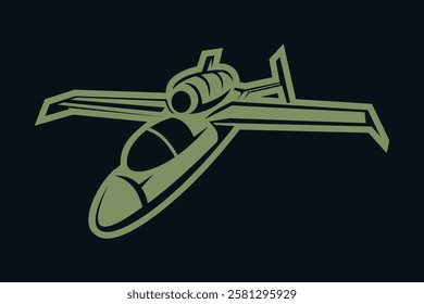 german world war II fighter jet vector illustration. simple icon