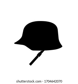 Uniforme alemán de cascos de la Segunda Guerra Mundial - Silueta negra de ilustración vectorial.