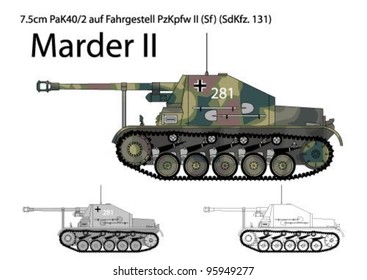 German WW2 Marder II Tank Destroyer