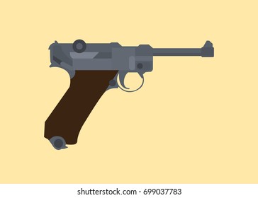  german ww2 world war 2 iconic pistols isolated vector