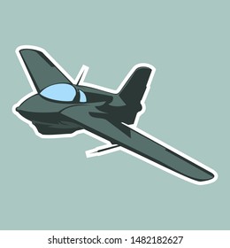 German WWII rocket-powered interceptor aircraft vector illustration. 