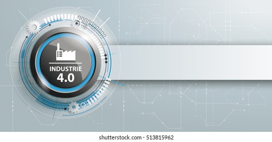 Germanaa test Industrie 4.0, translate Industry 4.0. Eps 10 vector file.