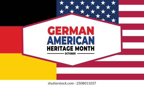 German-American Heritage Month. Happy holiday celebrate annual in October. Germany and United States flag. Culture month