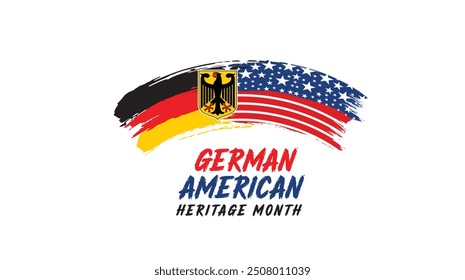 German-American Heritage Month. Happy holiday celebrate annual in October. Germany and United States flag. Culture month