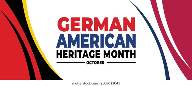 German-American Heritage Month. Happy holiday celebrate annual in October. Germany and United States flag. Culture month