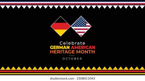 German-American Heritage Month. Happy holiday celebrate annual in October. Germany and United States flag. Culture month