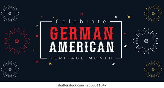 German-American Heritage Month. Happy holiday celebrate annual in October. Germany and United States flag. Culture month