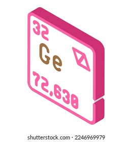 germanium chemical element isometric icon vector. germanium chemical element sign. isolated symbol illustration