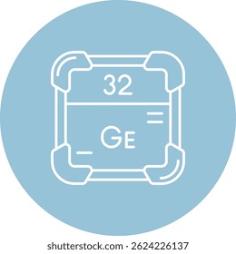 Germanium Line vector Icon Design