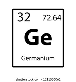 Germanium periodic table element icon on white background vector